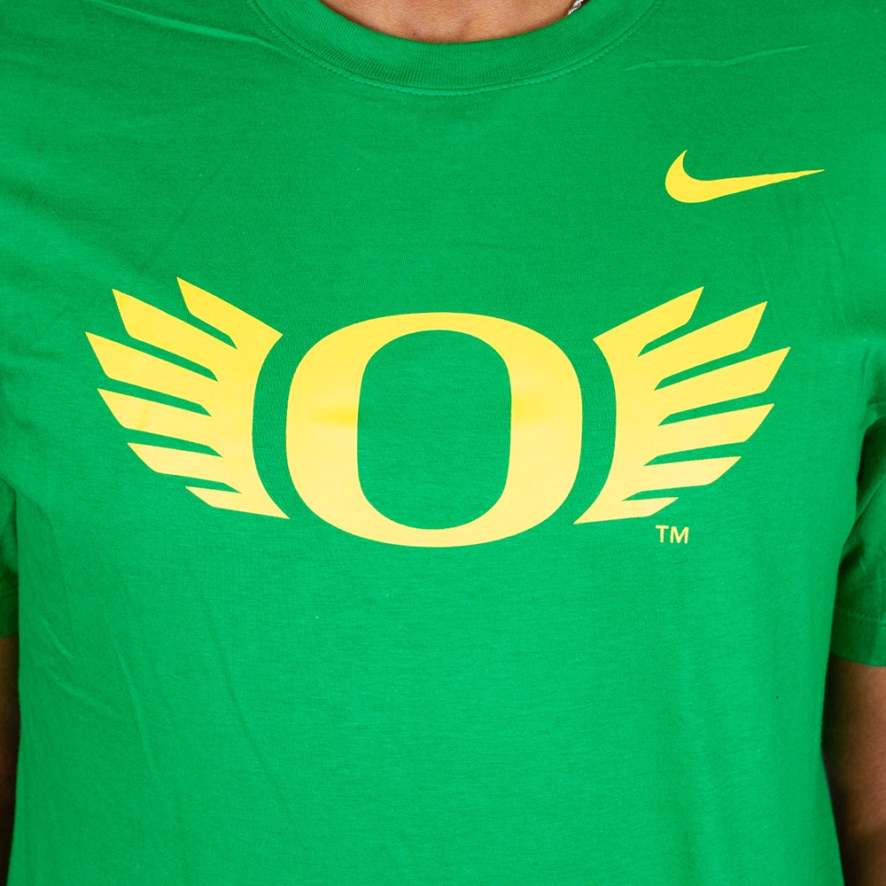 O Wings, Nike, Green, Crew Neck, Cotton, Men, Core, Basic, T-Shirt, 913334